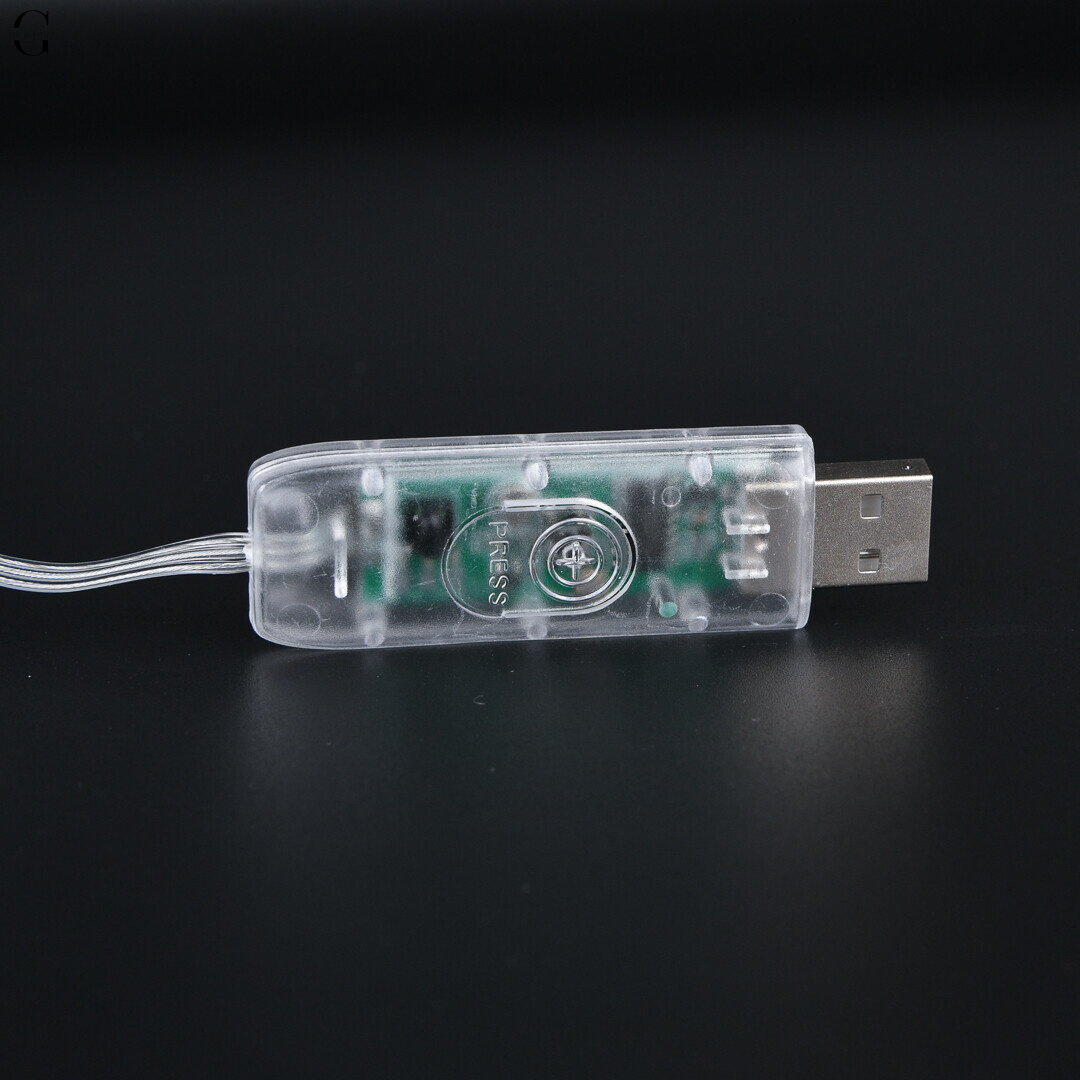 Світлодіодна гірлянда-стрічка RGB — 10 метрів, 100 діодів, USB (без адаптера), пульт + мобільний додаток